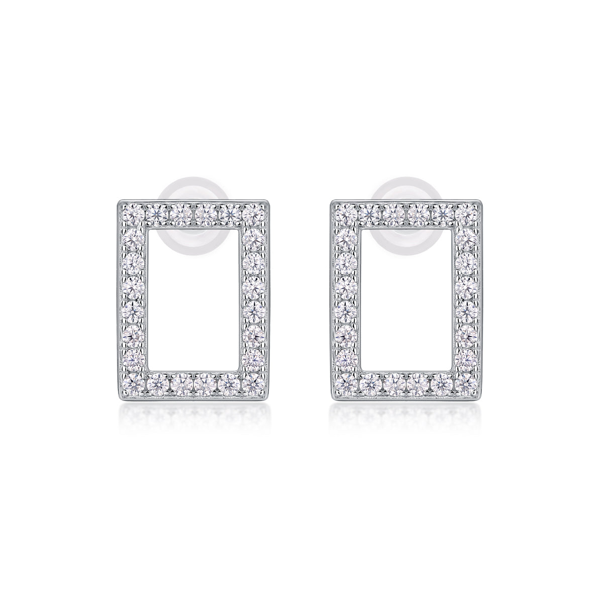 Shining Brightly - Top-quality Moissanite Luxury, Fashionable And Light Luxury Jewelry, Silver Stud Earrings S925, Silver-plated Platinum.