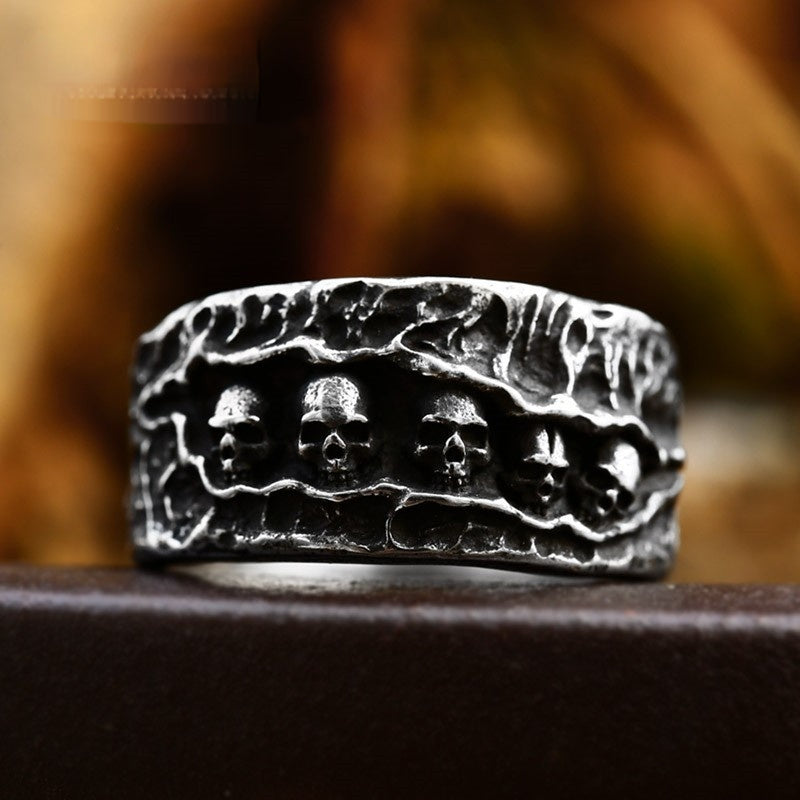 Men's Versatile Retro Style Stainless Steel Men's Ring