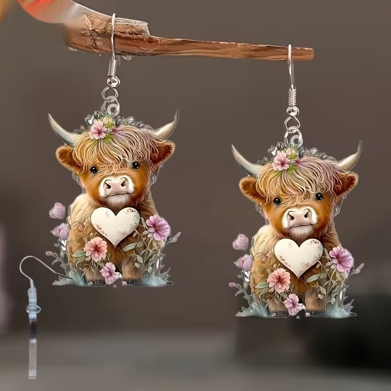 Rose Flower Drop Earrings