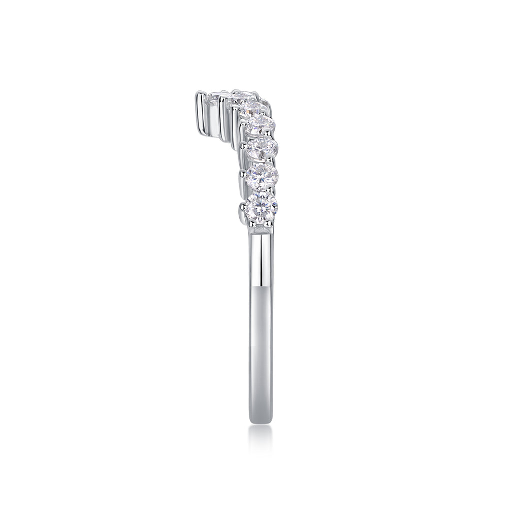 Embrace Yourself - A Wedding Ring Set With Top-quality Moissanite S925 Silver And Platinum-plated Diamond Can Be Tested With A Diamond Pen