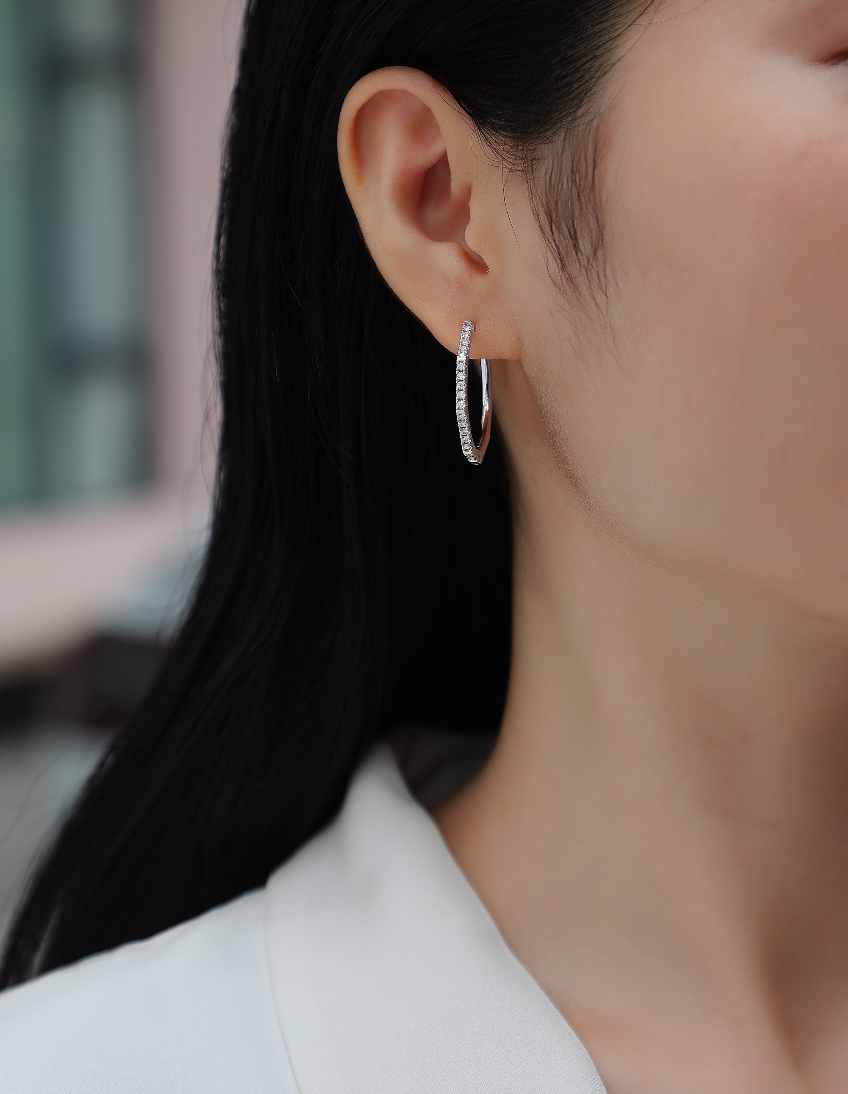 Moden Star Ring - Set With Top-quality Moissanite S925 Silver And Platinum-plated Stud Earrings, A Fashionable And Trendy Accessory That Can Be Tested With A Diamond Pen
