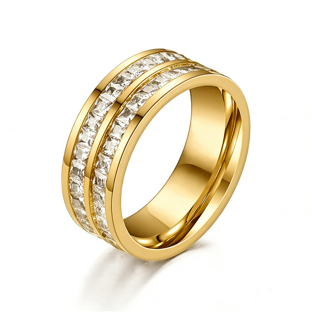 Stainless Steel Ultra-thin Couple Pinky Rings A Touch Of Light Luxury