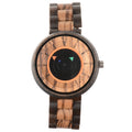 No Pointer Concept Quartz Watch Casual Personality Wood