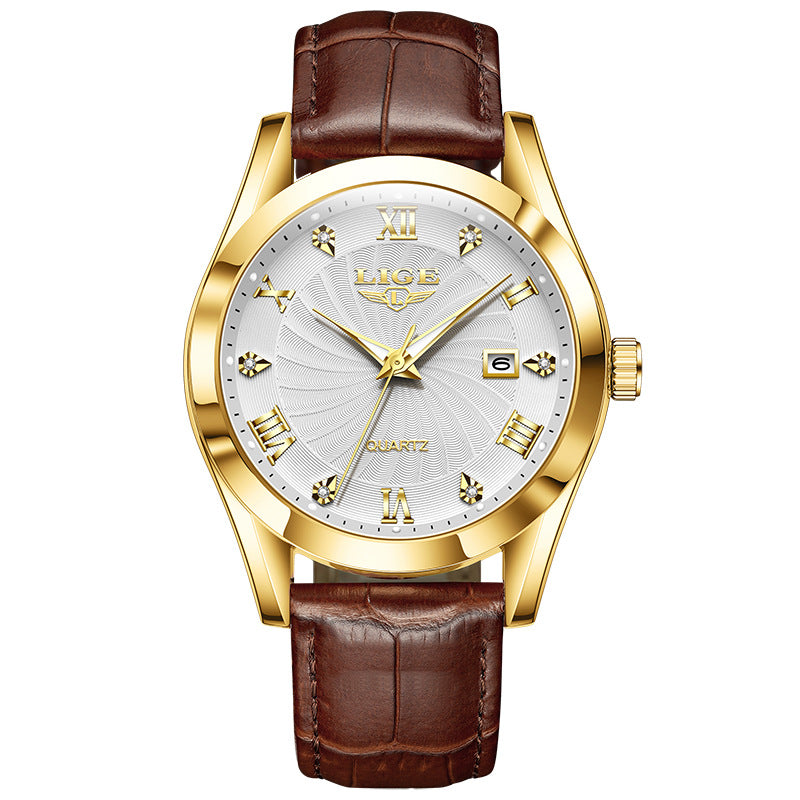 Middle-aged And Elderly Men's Watch Fashionable Simple Waterproof