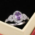 Creative Vintage Purple Zircon Womens Ring
