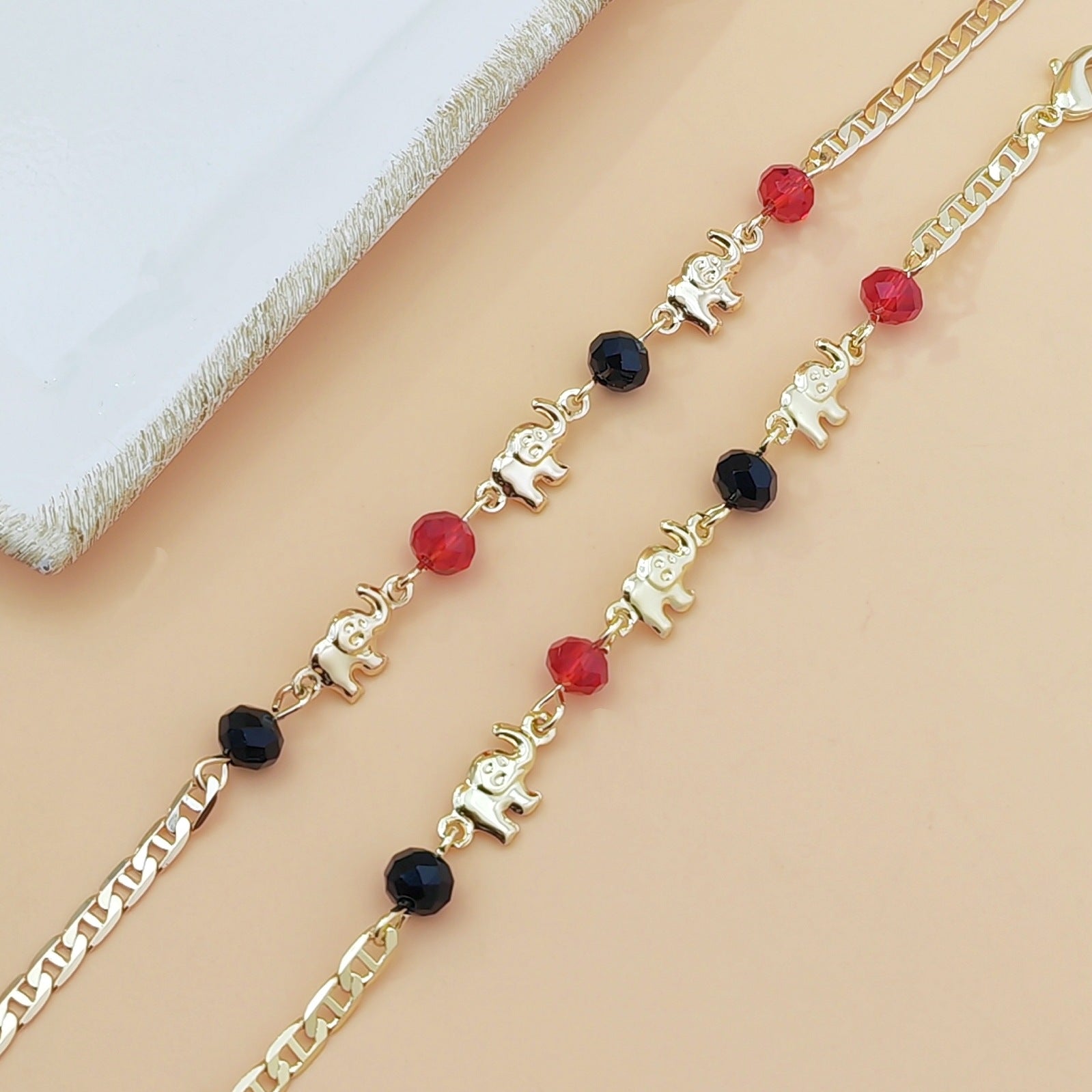 Light-luxury High-end Lucky-bead Elephant Bracelet For Women