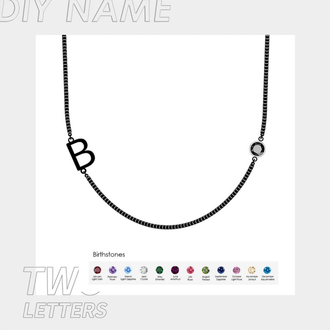 Creative Versatile Letter Three-dimensional Stainless Steel Necklace