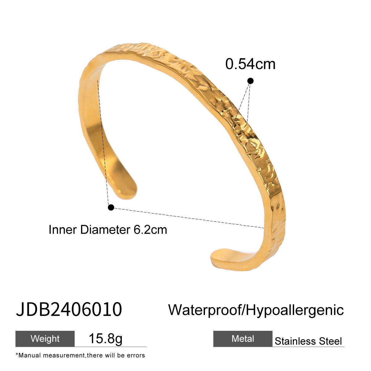 Vintage Leopard-Print Womens Bracelet In 18K Gold And Stainless Steel
