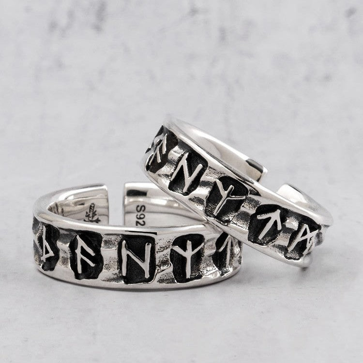 European And American Rune Hip-Hop Personalized Vintage Index Finger Ring