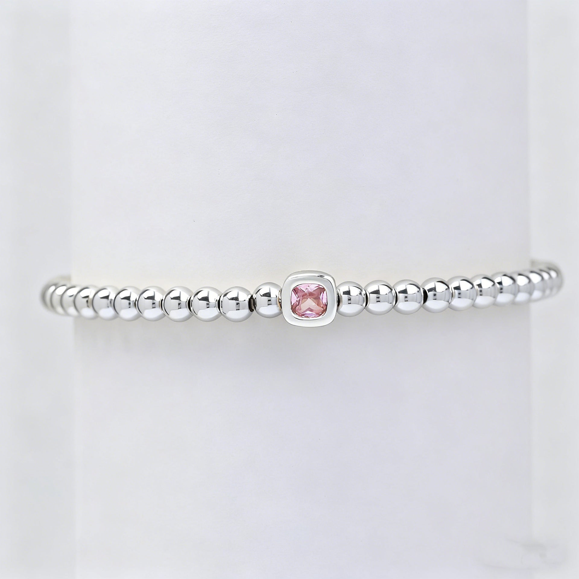 December Square Birthstone Bracelet In Brass