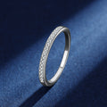 S925 Sterling Silver Couple Rings Adjustable Minimalist Design With Moissanite Diamond Accent