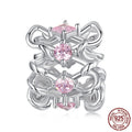 S925 Sterling Silver Bow Spacer Beads Diy Bracelet String Beads