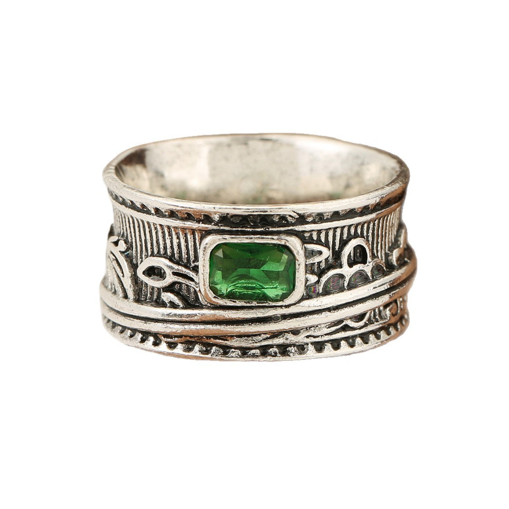 French Vintage Geometric Ring With A Niche Designer-inspired Look