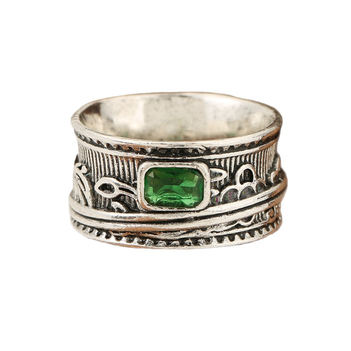 French Vintage Geometric Ring With A Niche Designer-inspired Look
