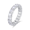 Square Pave Diamond Ring For Women Made Of 925 Sterling Silver