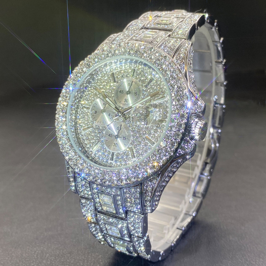 Men's Live Fashion And Fully-jewelled Calendar Quartz Watch