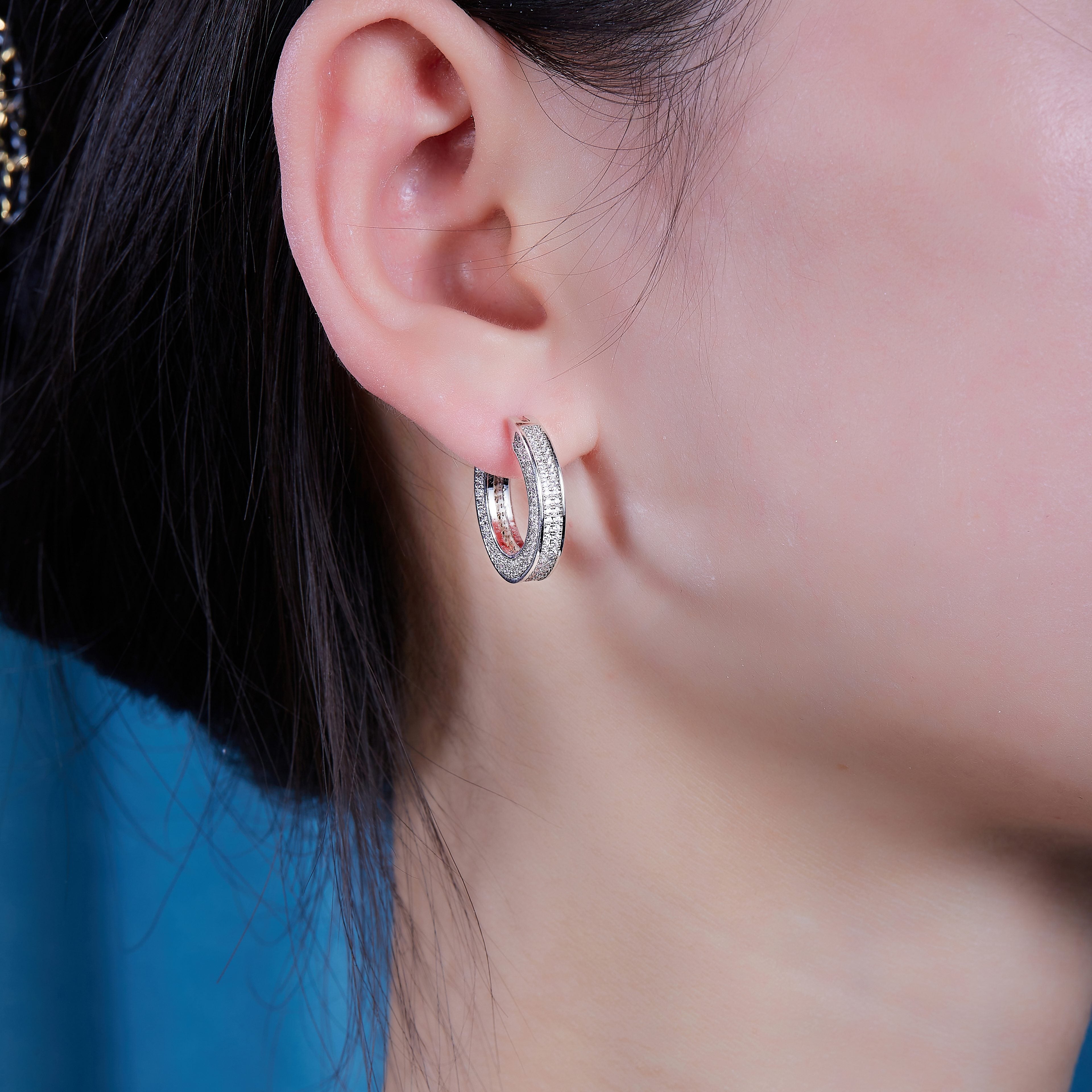 Silent Stars - Earrings Set With Top-quality Moissanite S925, Silver And Platinum-plated Stud Earrings, A Fashionable And Trendy Accessory That Can Be Tested With A Diamond Pen