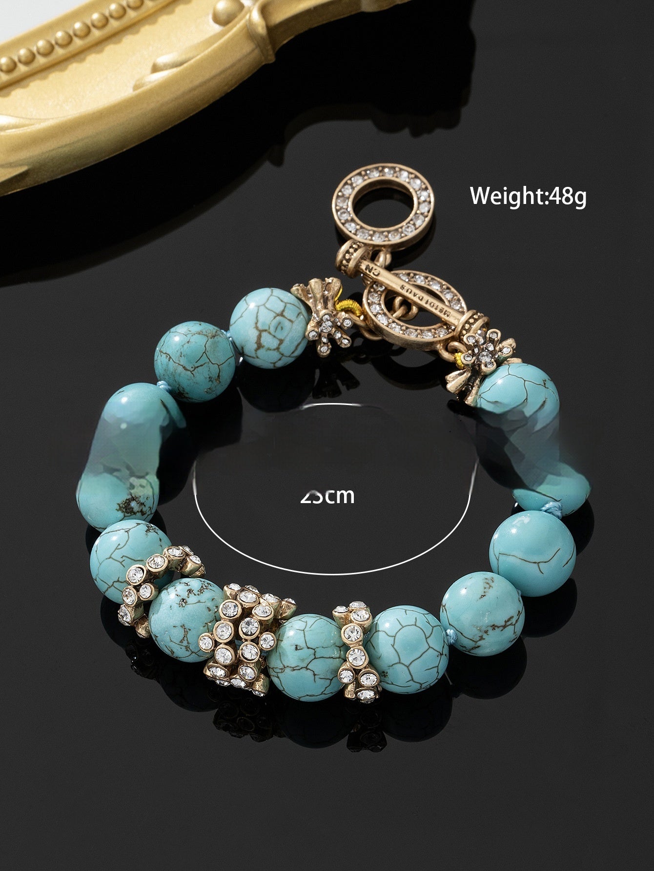 European And American Retro Turquoise Jewelry Set
