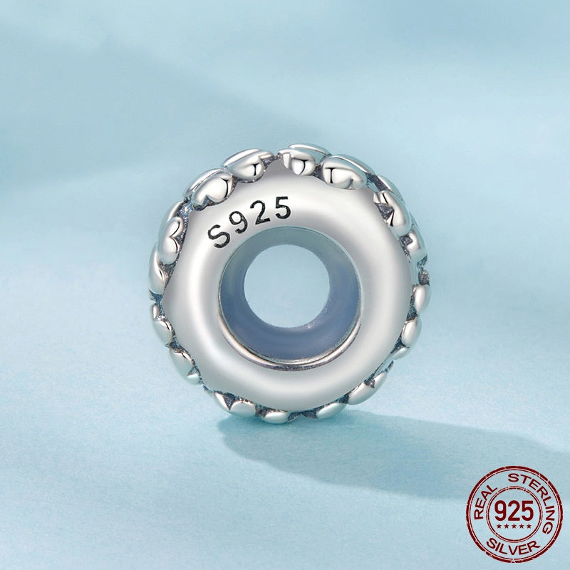 Four-Leaf Clover Silicone Positioning Bracelet Spacer S925 Sterling Silver Beads
