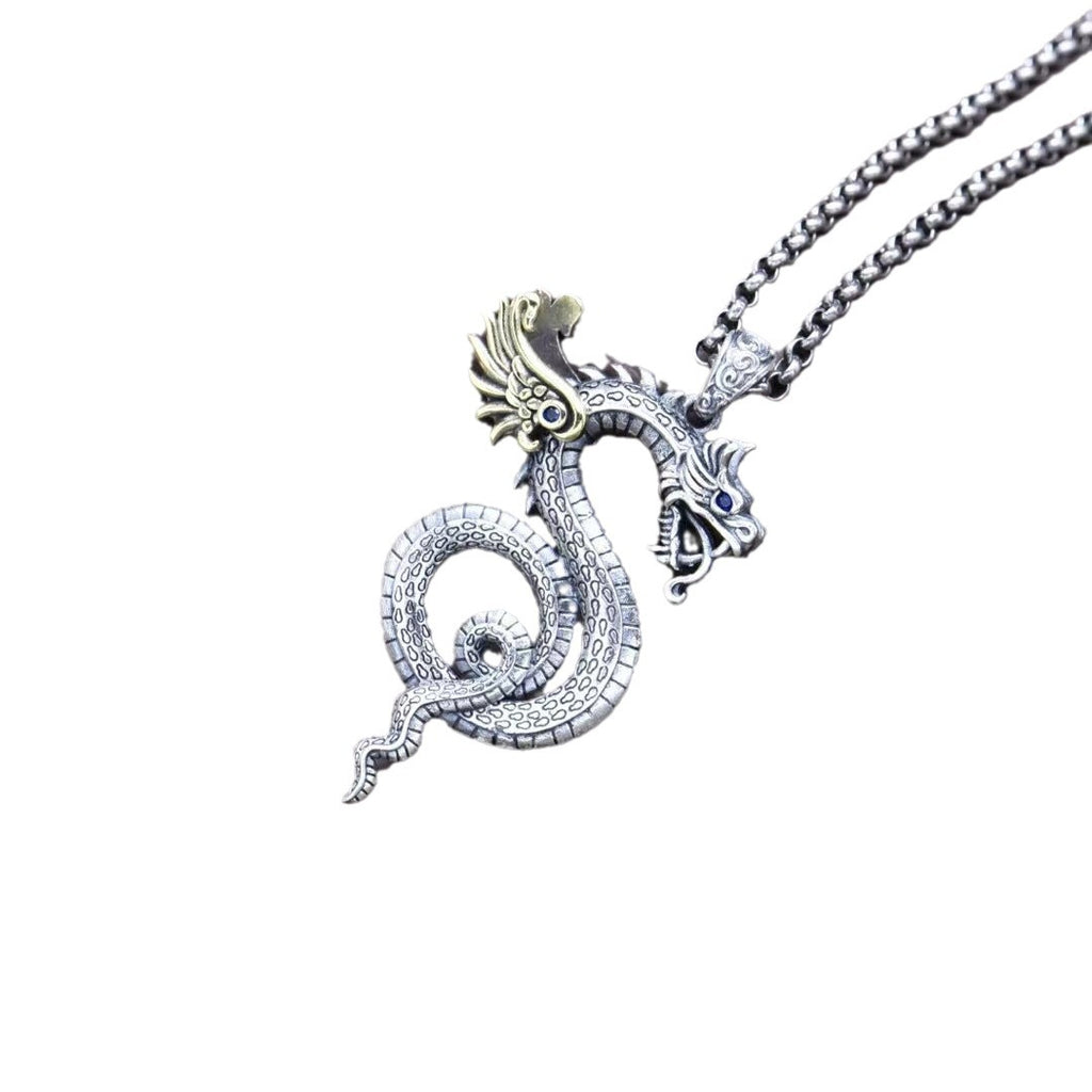 New Wing Dragon Pendant S925 Silver National Trend Personality