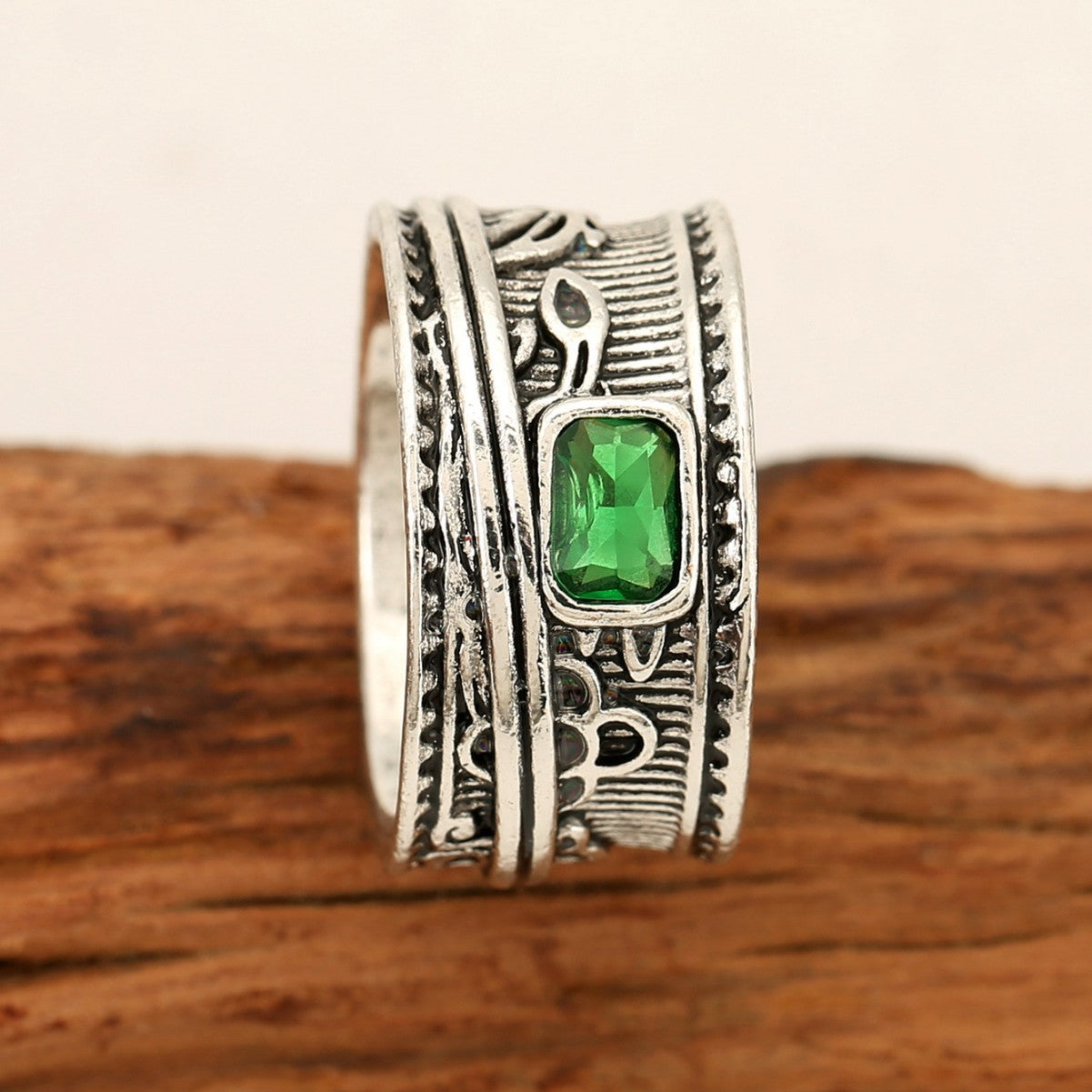 French Vintage Geometric Ring With A Niche Designer-inspired Look