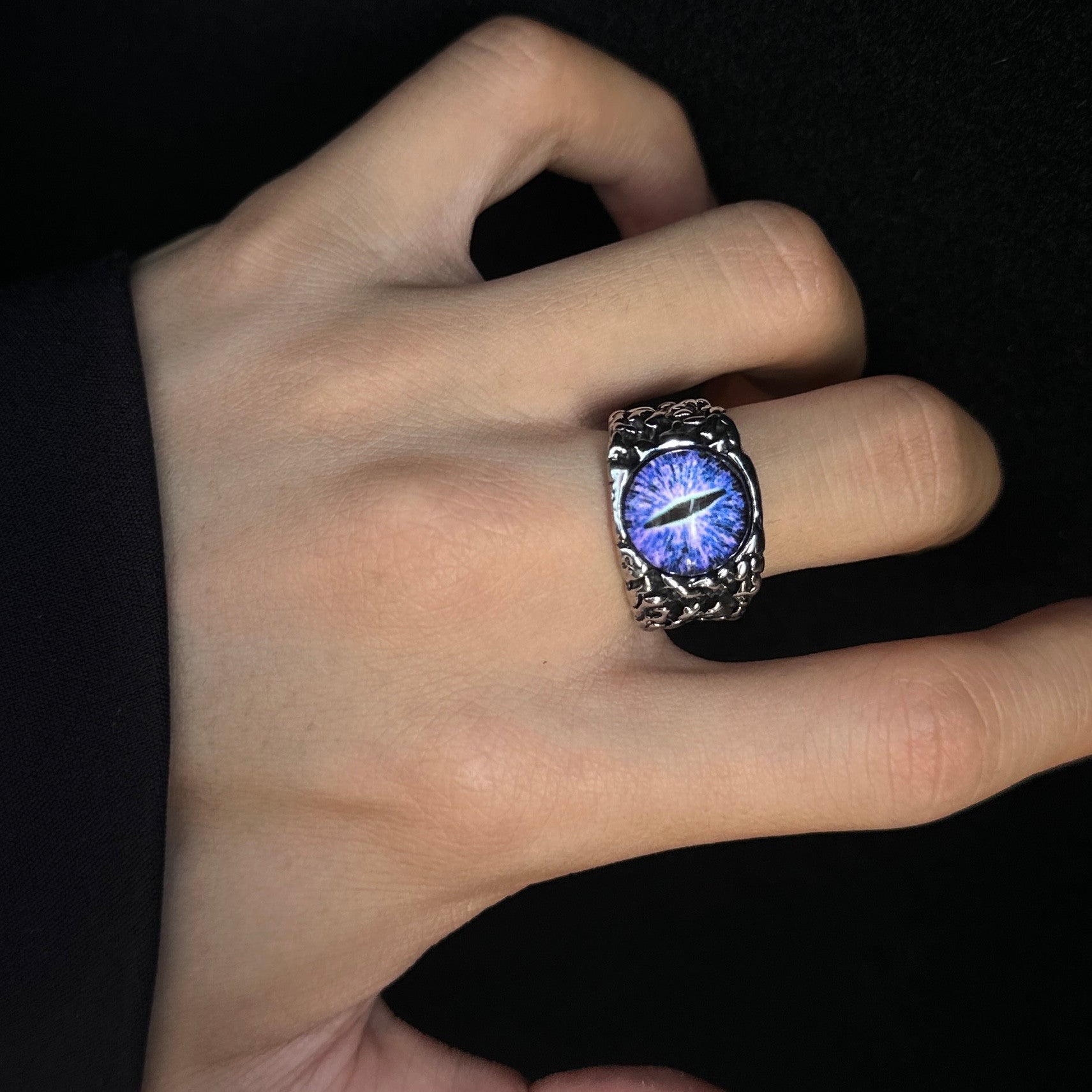 Vintage Vintage Men's Niche Adjustable Ring With An Open Mouth