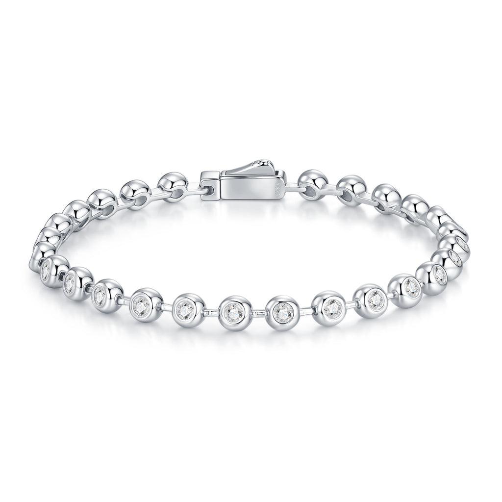 4mm Moissanite Full-Set Light-Luxury Bracelet With A Niche Design