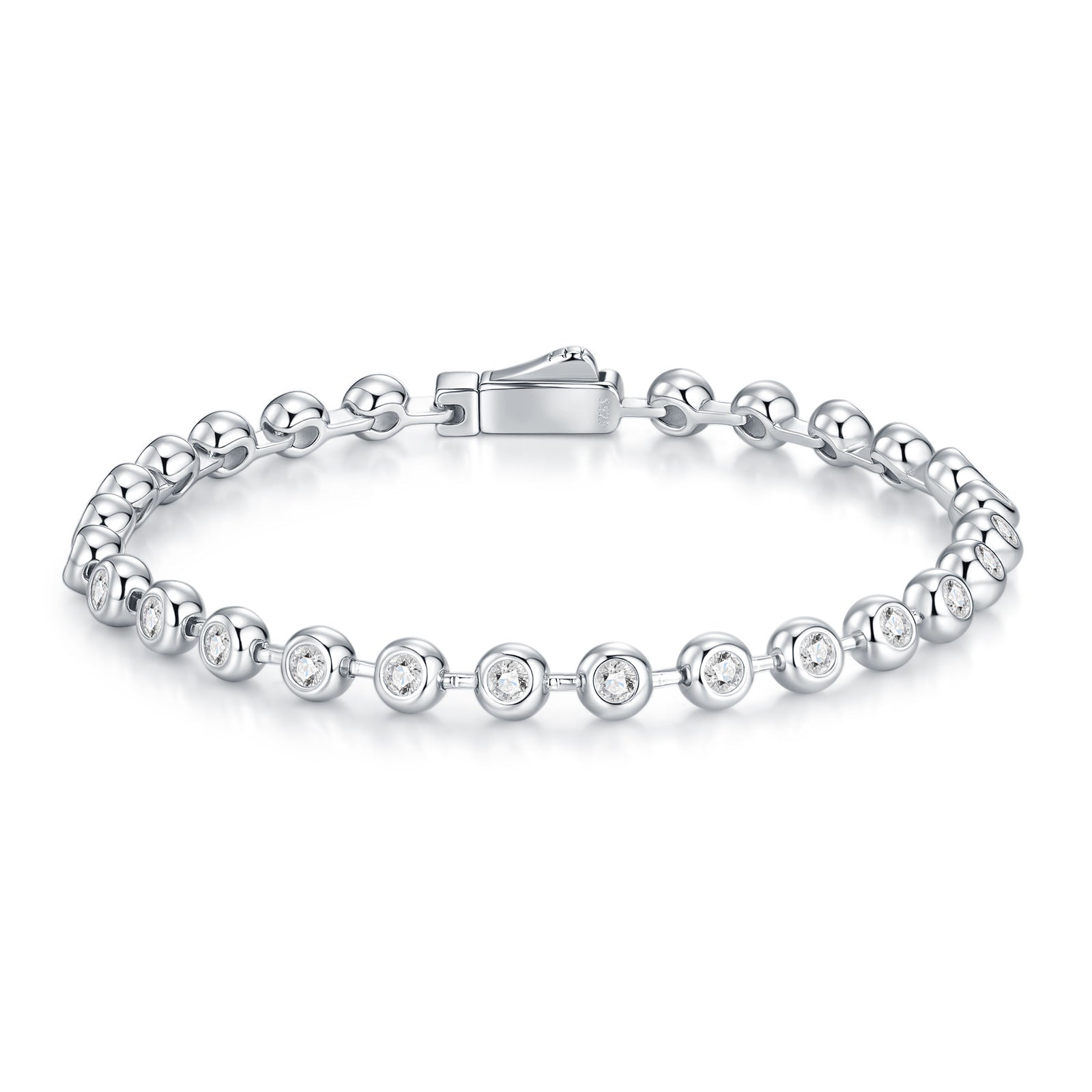 4mm Moissanite Full-Set Light-Luxury Bracelet With A Niche Design