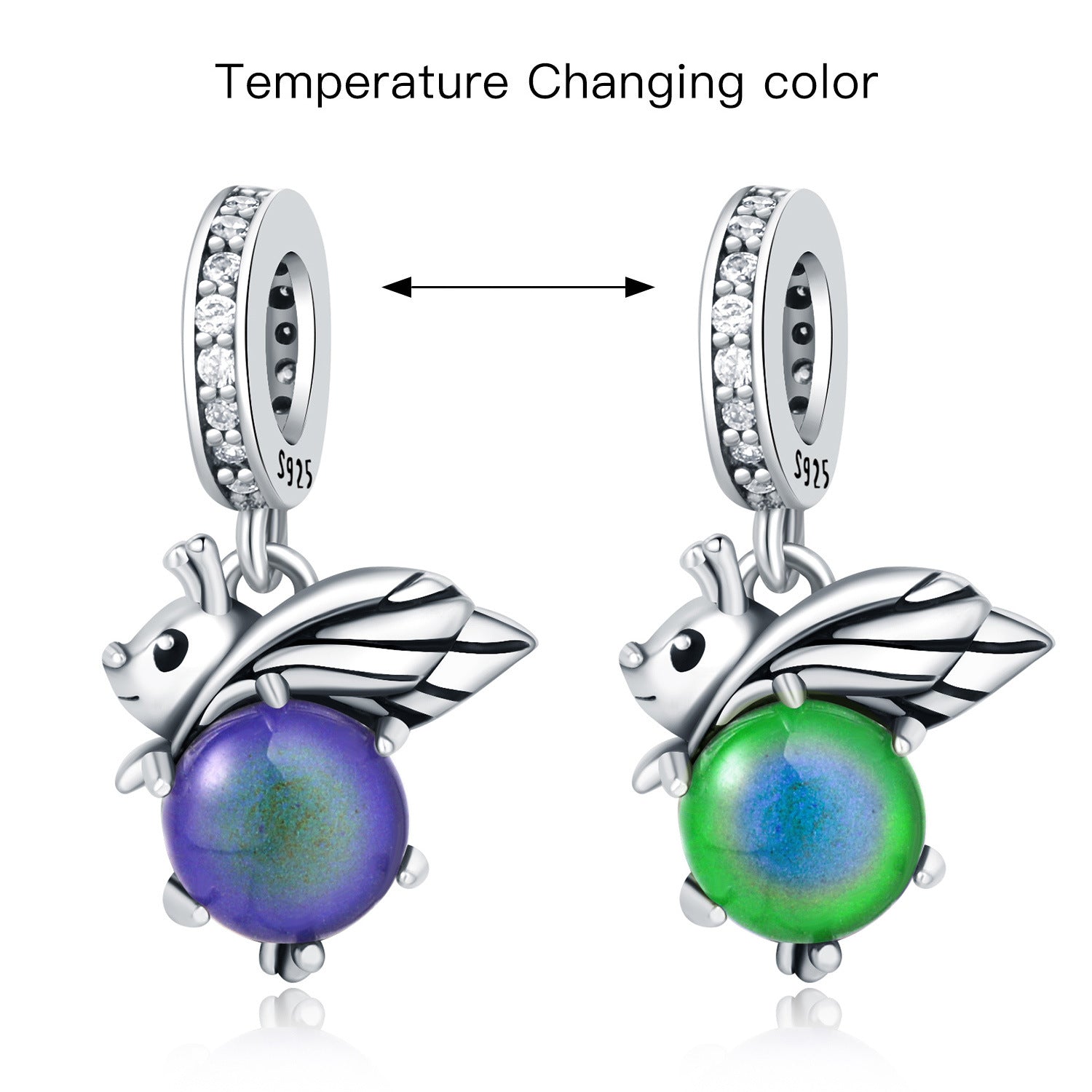 925 Sterling Silver Beads Pendant DIY Bracelet Jewelry Accessories