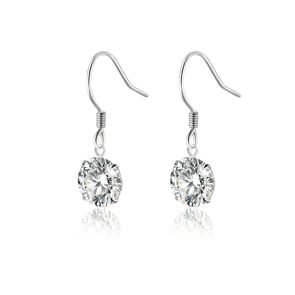 Top-quality Moissanite Luxury And Fashionable Light Luxury Jewelry Silver Stud Earrings S925 Silver Plated Platinum