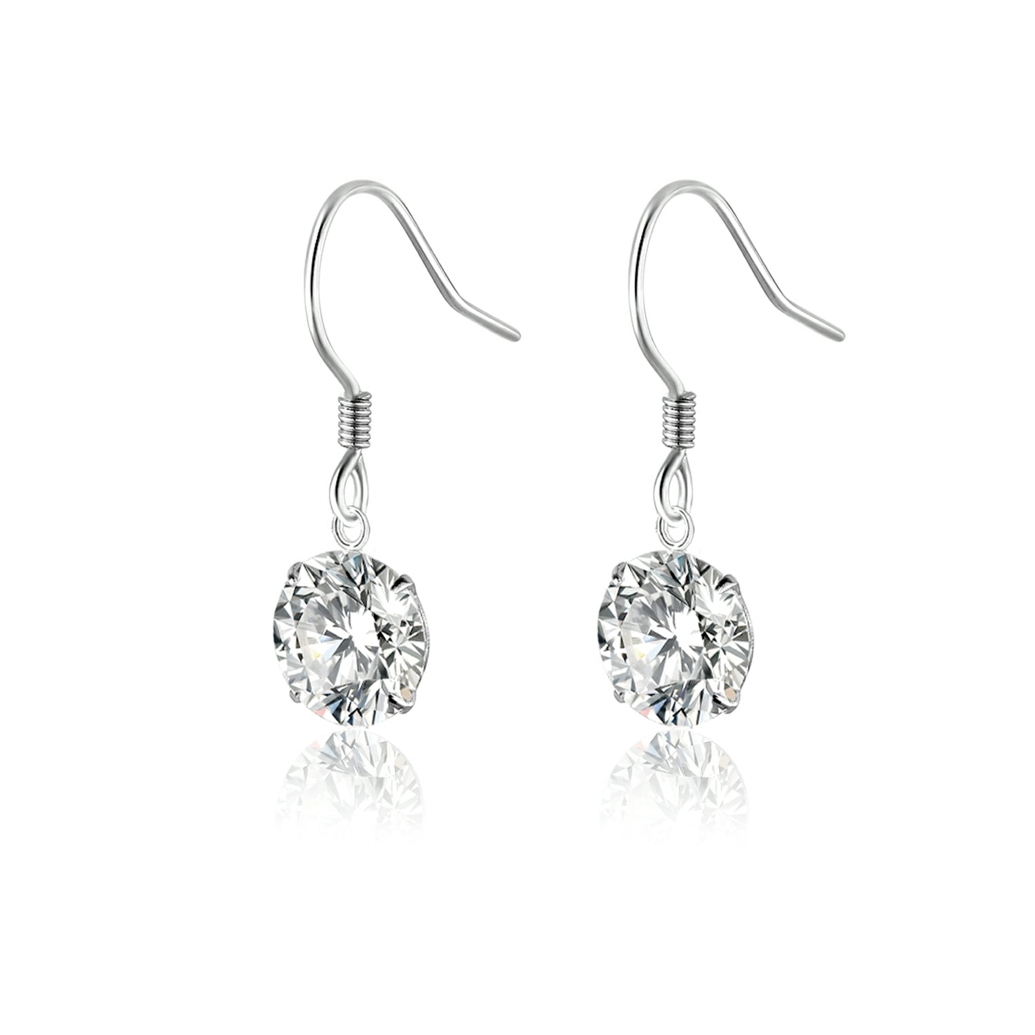Top-quality Moissanite Luxury And Fashionable Light Luxury Jewelry Silver Stud Earrings S925 Silver Plated Platinum