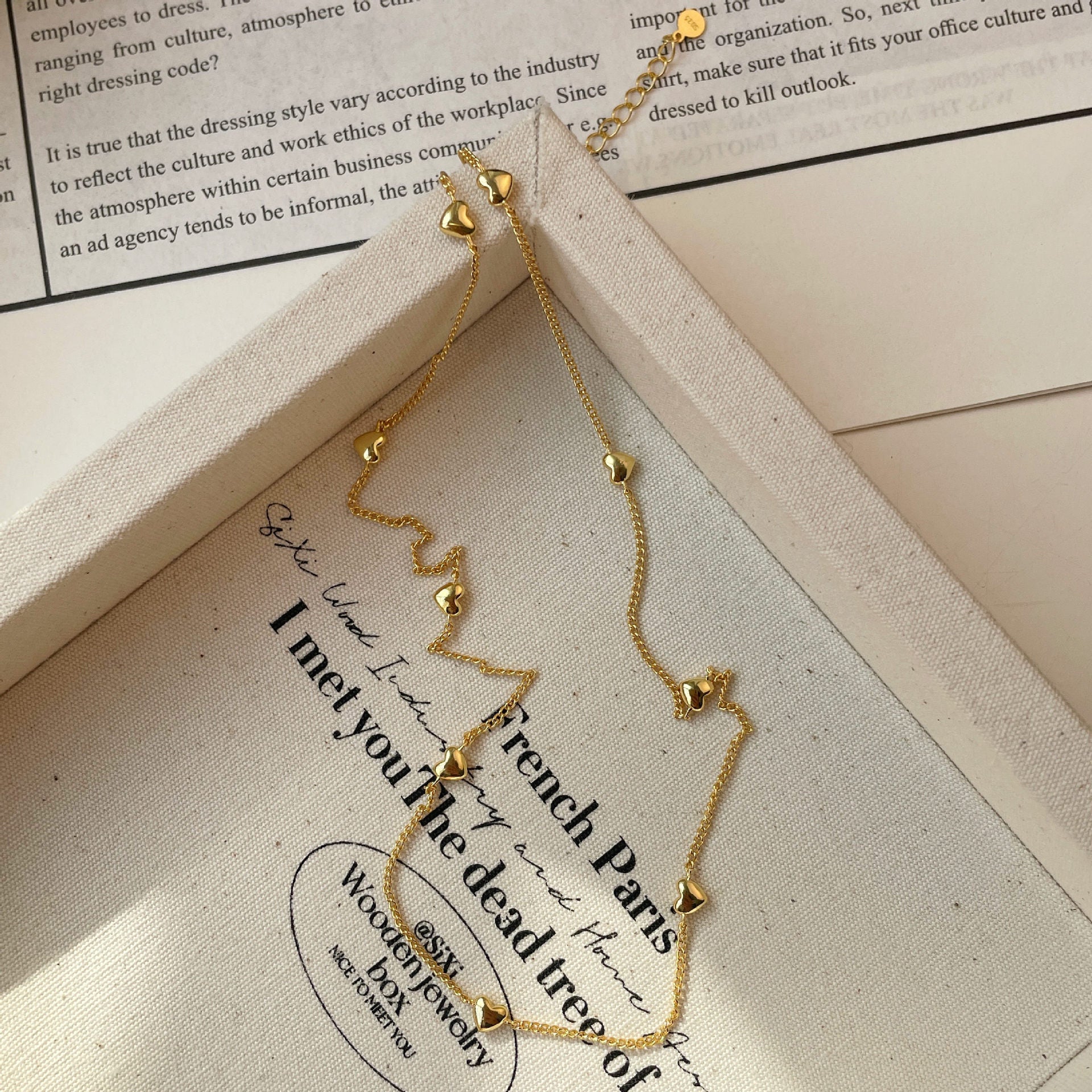 S925 Sterling Silver Heart Necklacea Fashionable Design