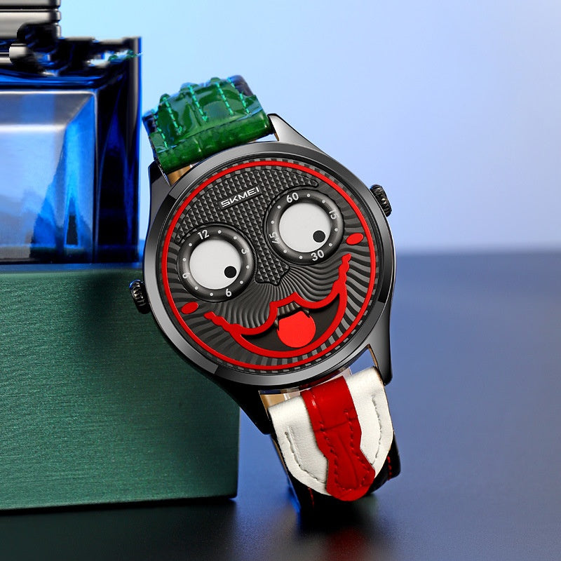 SKMEI Men's Personalized Clown Dial Fashion Waterproof Trendy Men Watch