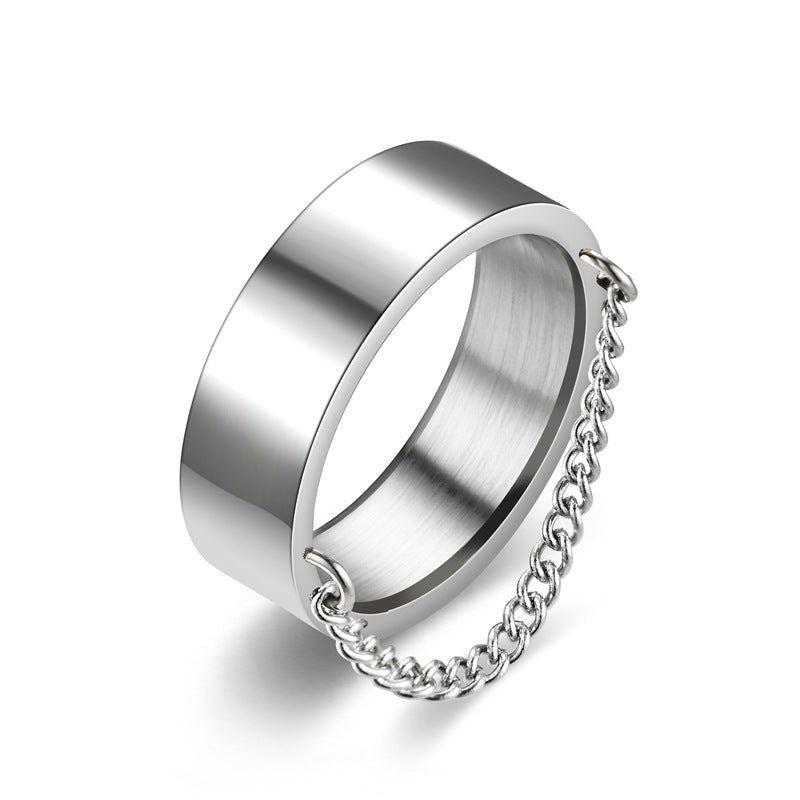 Fashionable Titanium Steel Chain Ring