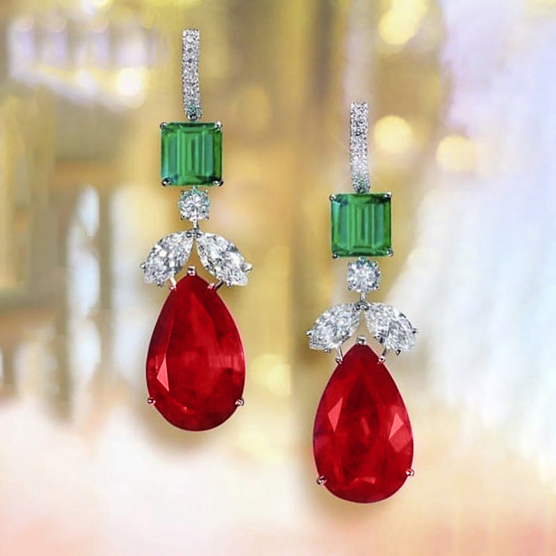 Womens Elegant Long Geometric Waterdrop Earrings