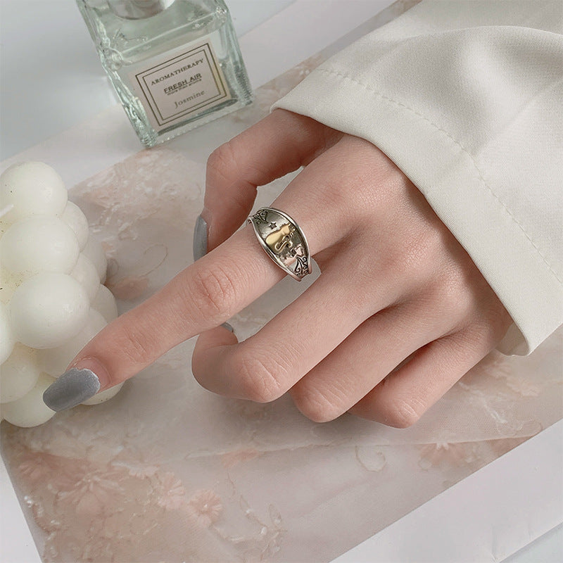 Cute Retro Distressed Chic Ring For Women