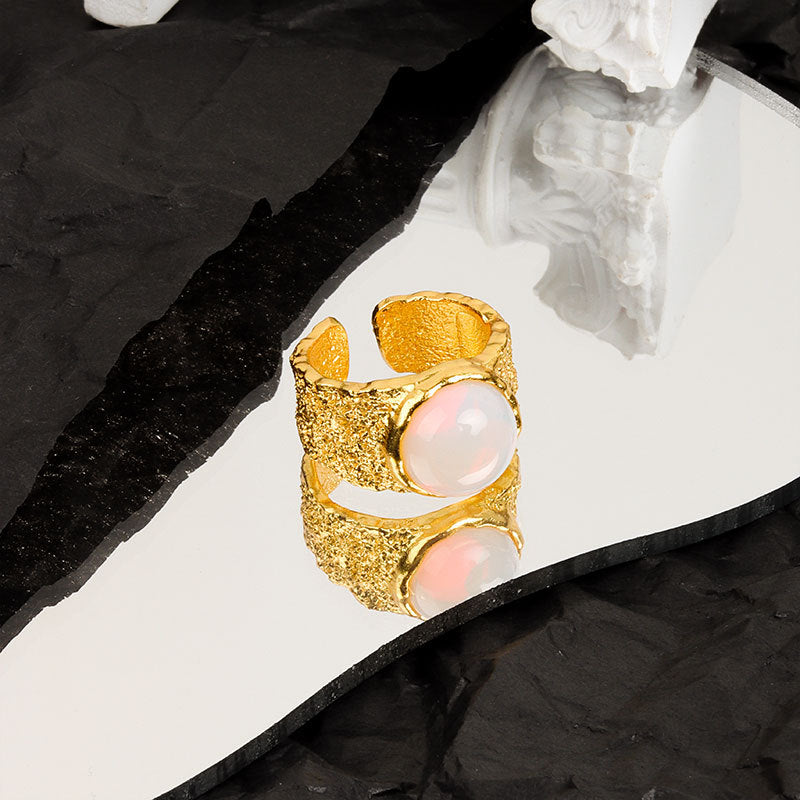 A Versatile Fashion-forward Micro-pave Opal Ring