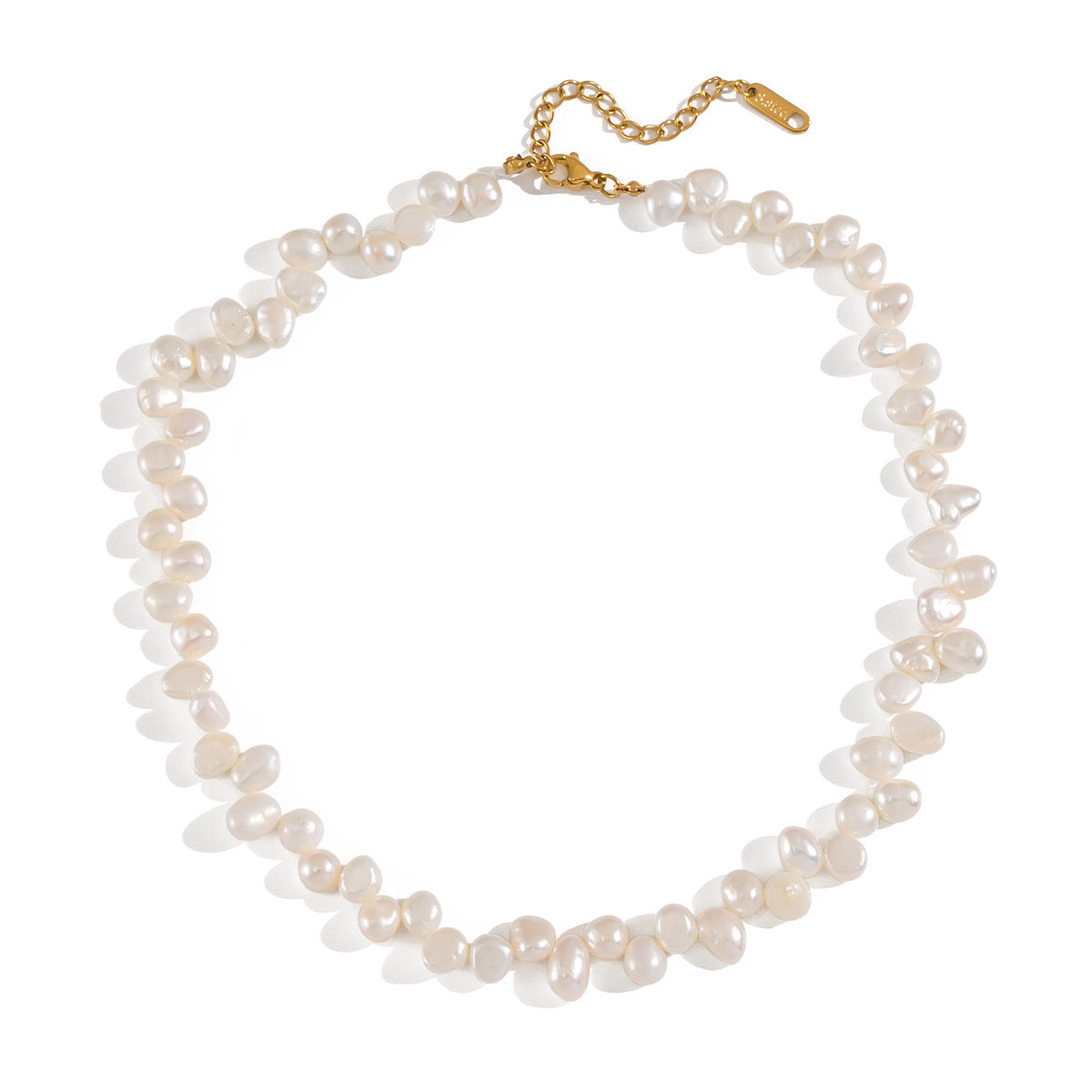 Retro Natural Baroque Freshwater Pearl Beaded Necklace