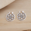 Retro Hollow-out Circular Pattern Earrings, Trendy And Stylish