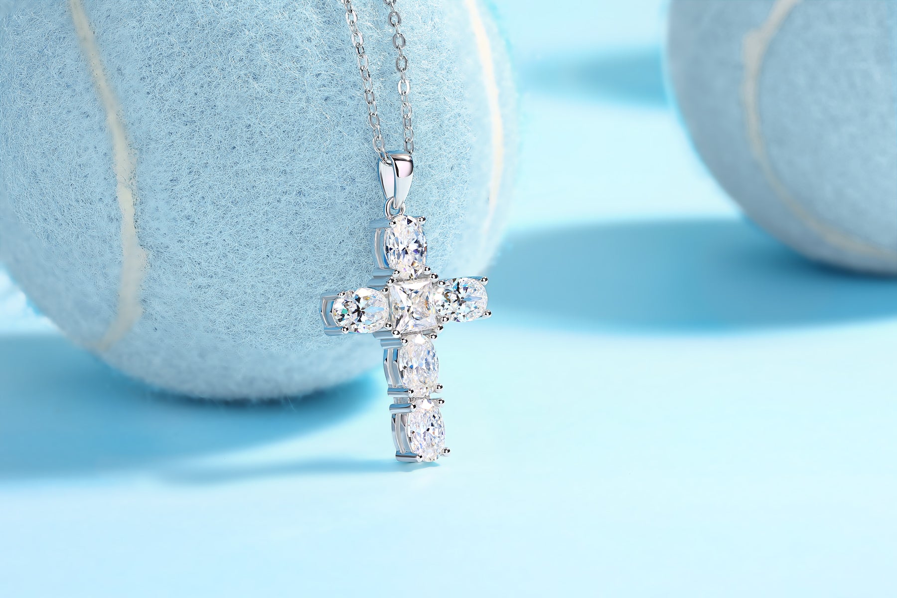 Soul Guidance - A Fashionable And Trendy Necklace Pendant Set With Top-quality Moissanite S925 Silver And Platinum Plating Can Be Tested With A Diamond Pen