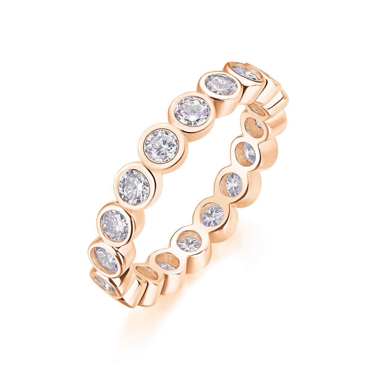 Emerging From The Cocoon - A Wedding Ring Set With Top-quality Moissanite S925 Silver And Platinum-plated Diamond Can Be Tested With A Diamond Pen. The Ring Is In Gold And Rose Gold