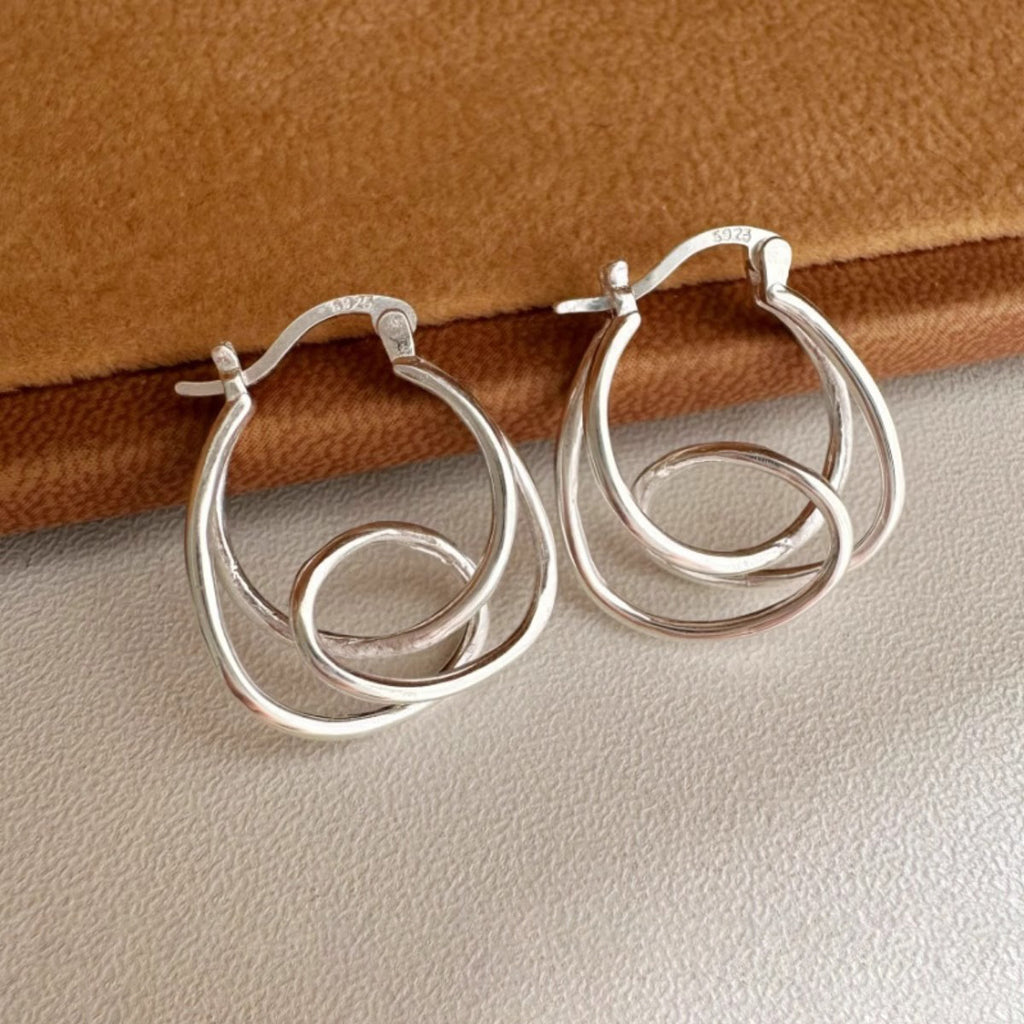 Irregularly Wound Fashionable Light-Luxury Line Earrings