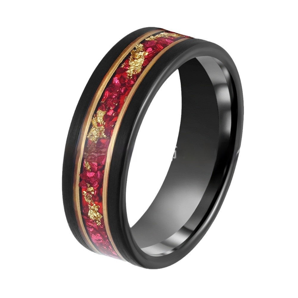 Mens Fashionable Vintage Rose Gold Ring