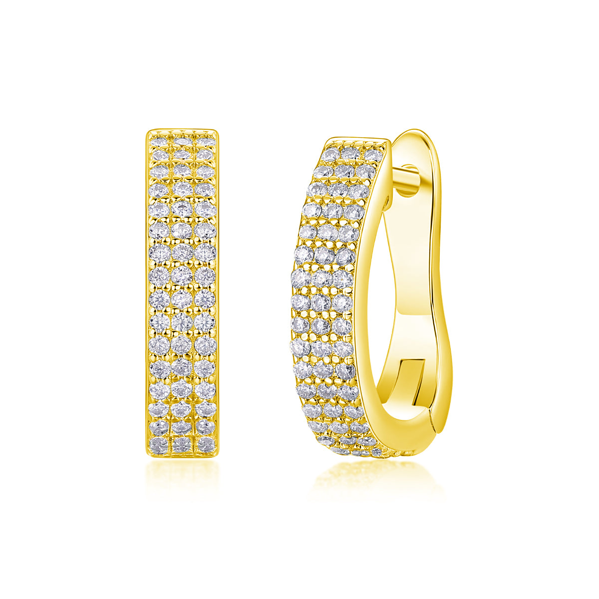Slow Pace - Top-quality Moissanite Luxury Fashion Light Luxury Jewelry Silver Stud Earrings S925 Silver Plated Platinum