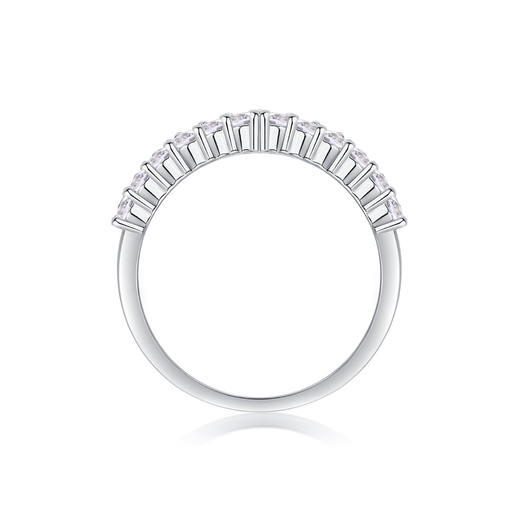 Embrace Yourself - A Wedding Ring Set With Top-quality Moissanite S925 Silver And Platinum-plated Diamond Can Be Tested With A Diamond Pen