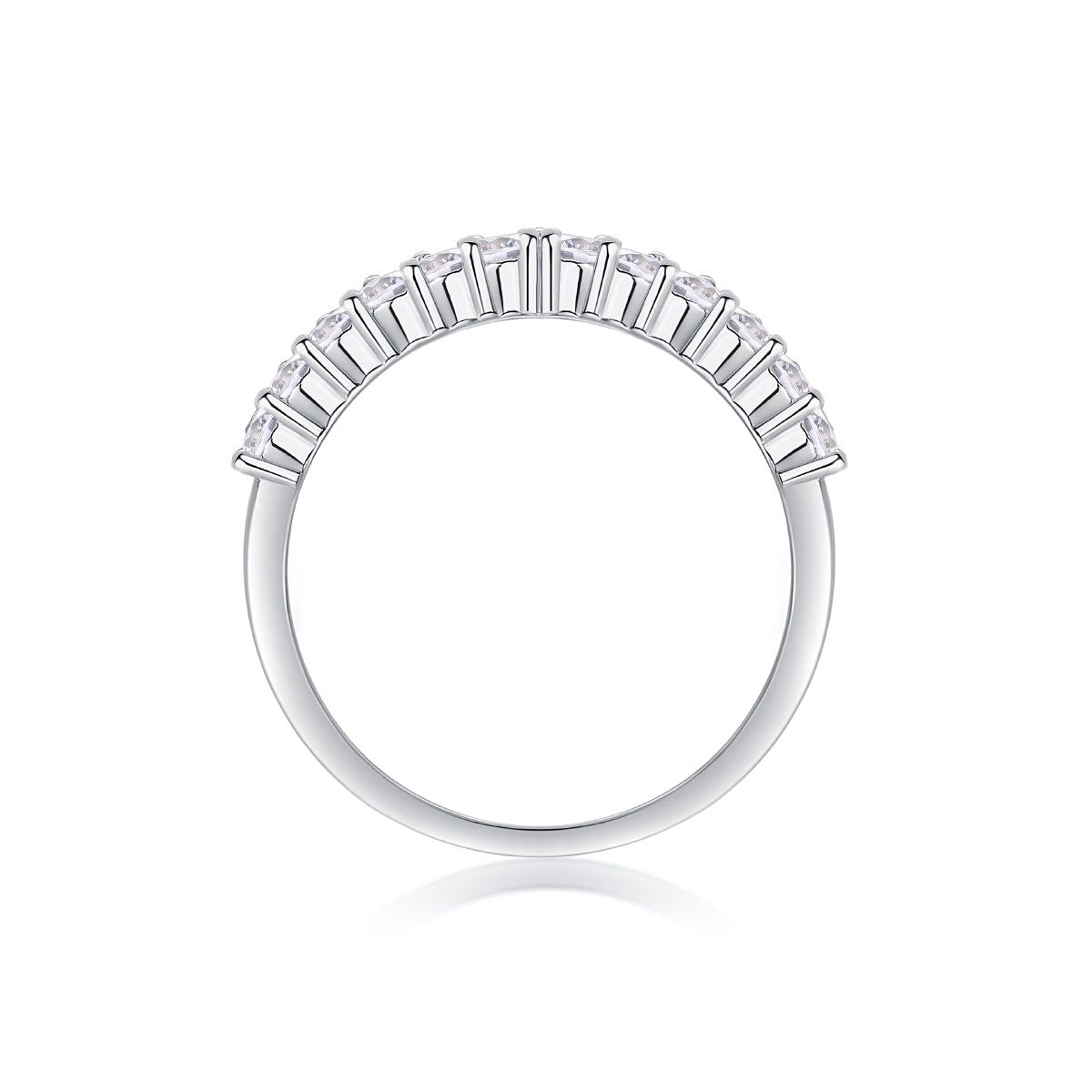 Embrace Yourself - A Wedding Ring Set With Top-quality Moissanite S925 Silver And Platinum-plated Diamond Can Be Tested With A Diamond Pen