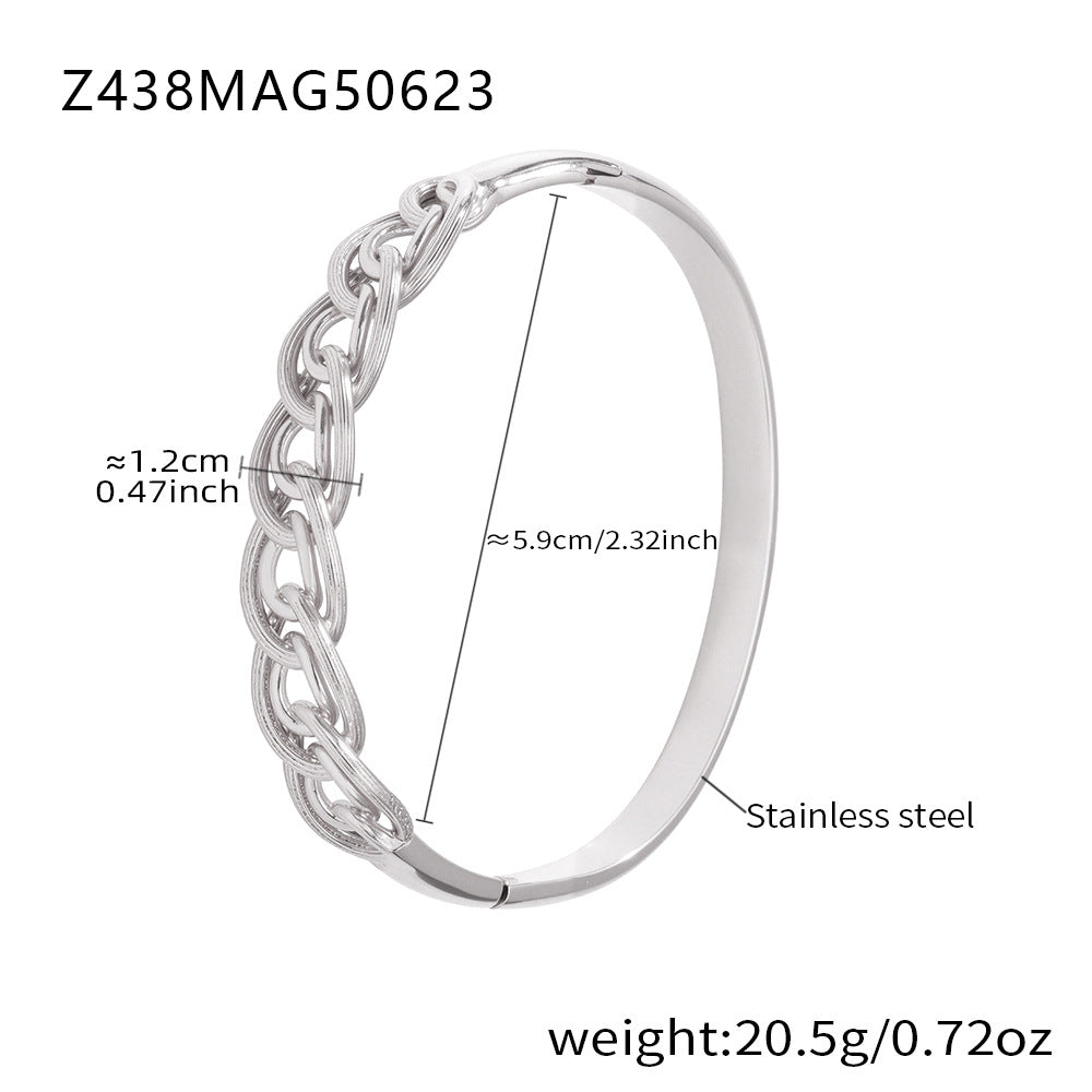 High-end Stainless Steel Zircon Bracelet