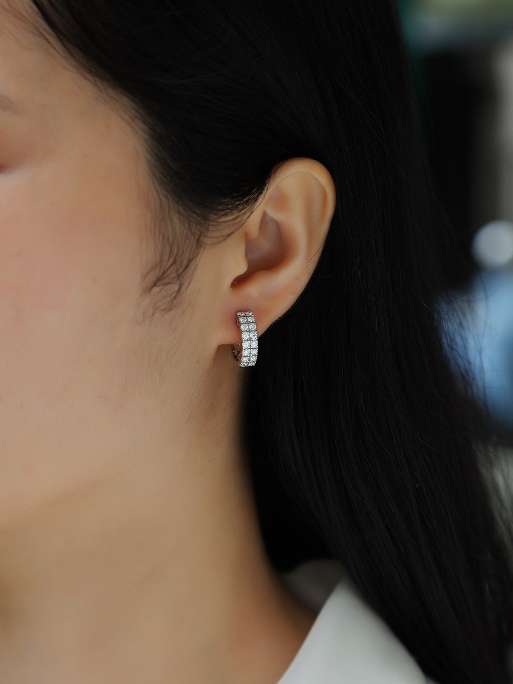 Dynamic - Top-quality Moissanite Luxury And Fashionable Light Luxury Jewelry, Silver Stud Earrings S925, Silver-plated Platinum