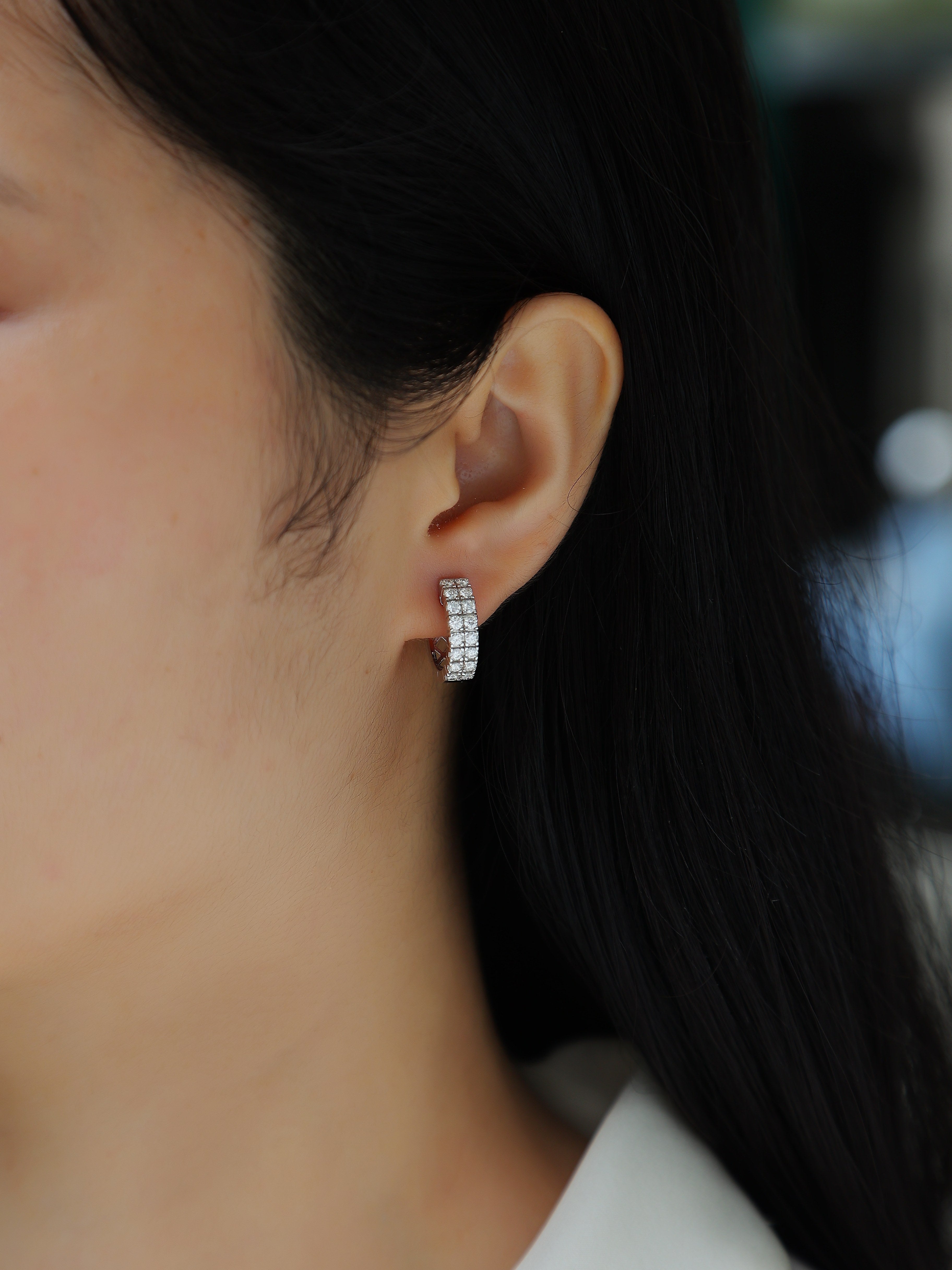 Dynamic - Top-quality Moissanite Luxury And Fashionable Light Luxury Jewelry, Silver Stud Earrings S925, Silver-plated Platinum
