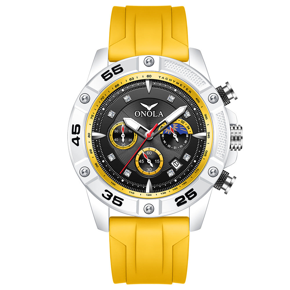 Fashion Casual New Style Multifunctional Quartz Waterproof Tape Watch